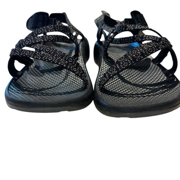 Chaco ZX3 Womens Size 9 Black White Three Strap Classic Toe Loop Sport Sandals - Picture 3 of 11